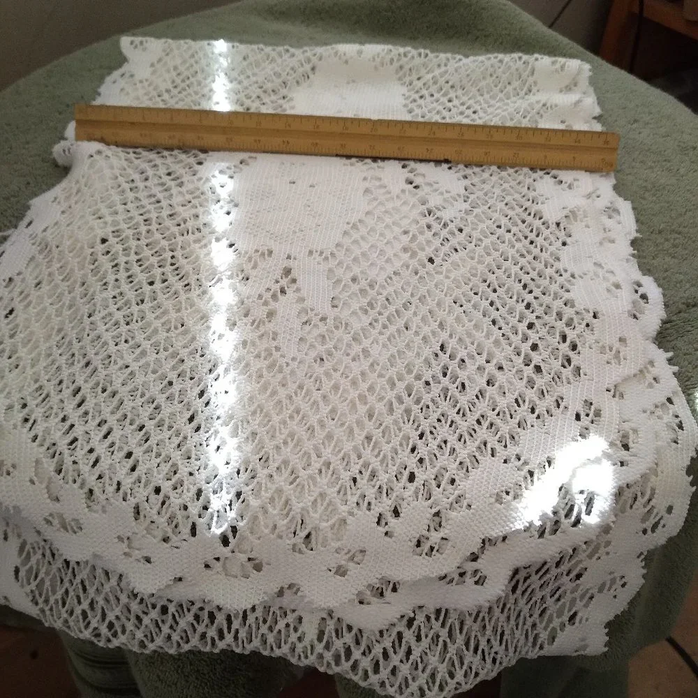 White Lace design hallway table top runner 90 inch